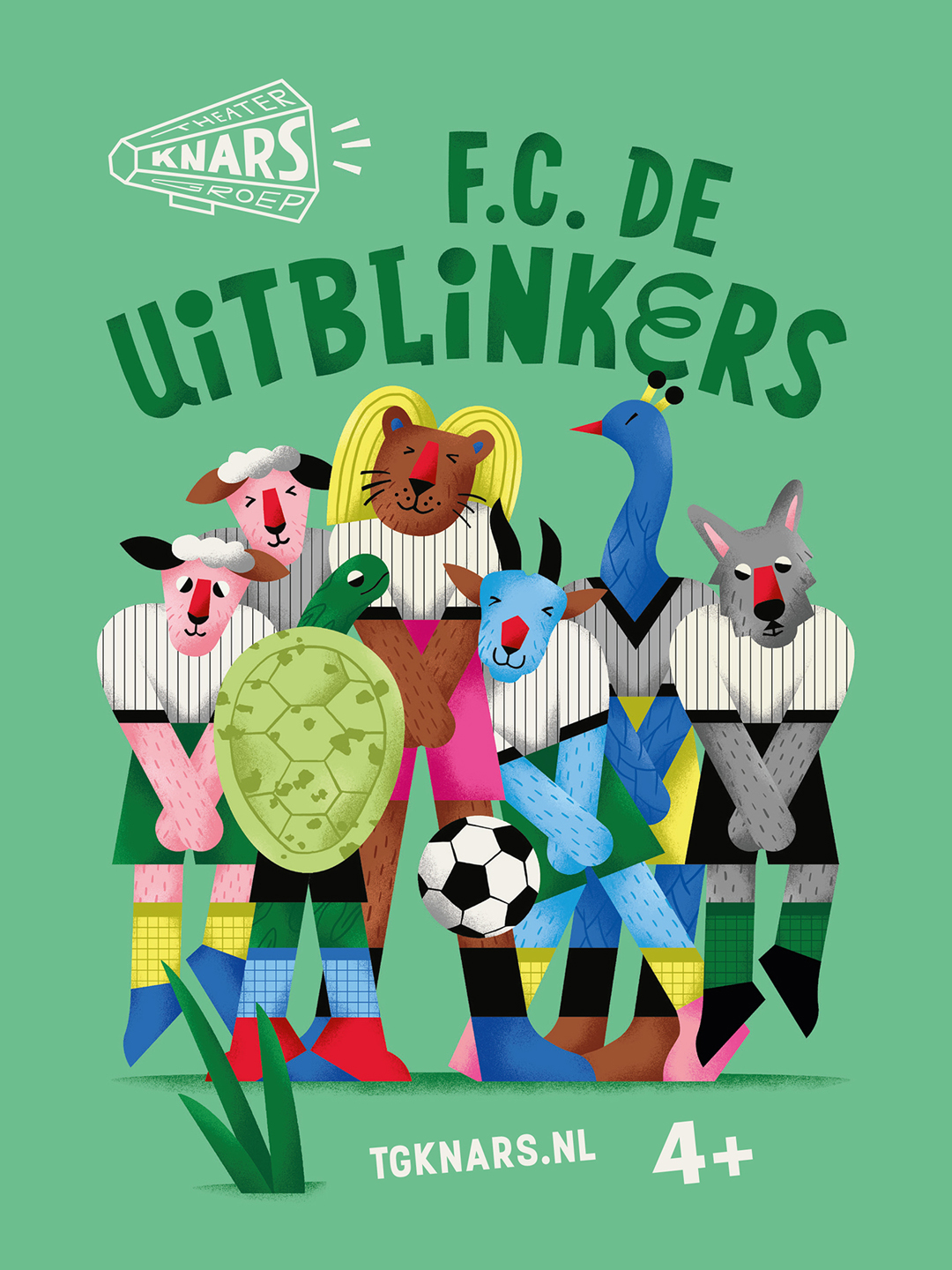 Kindervoorstelling F.C. De uitblinkers in Theater In de Lugt in Rotterdam-Overschie